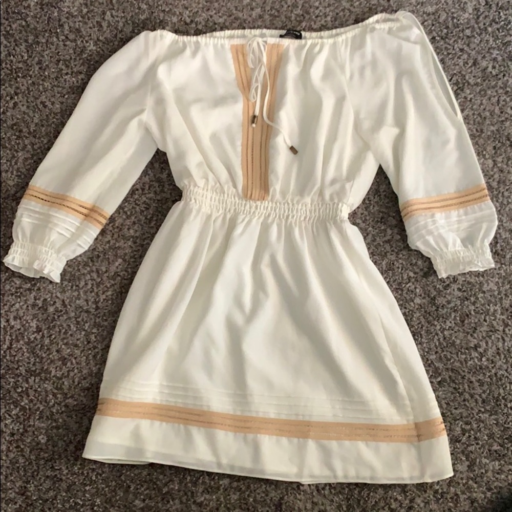 White and gold dress